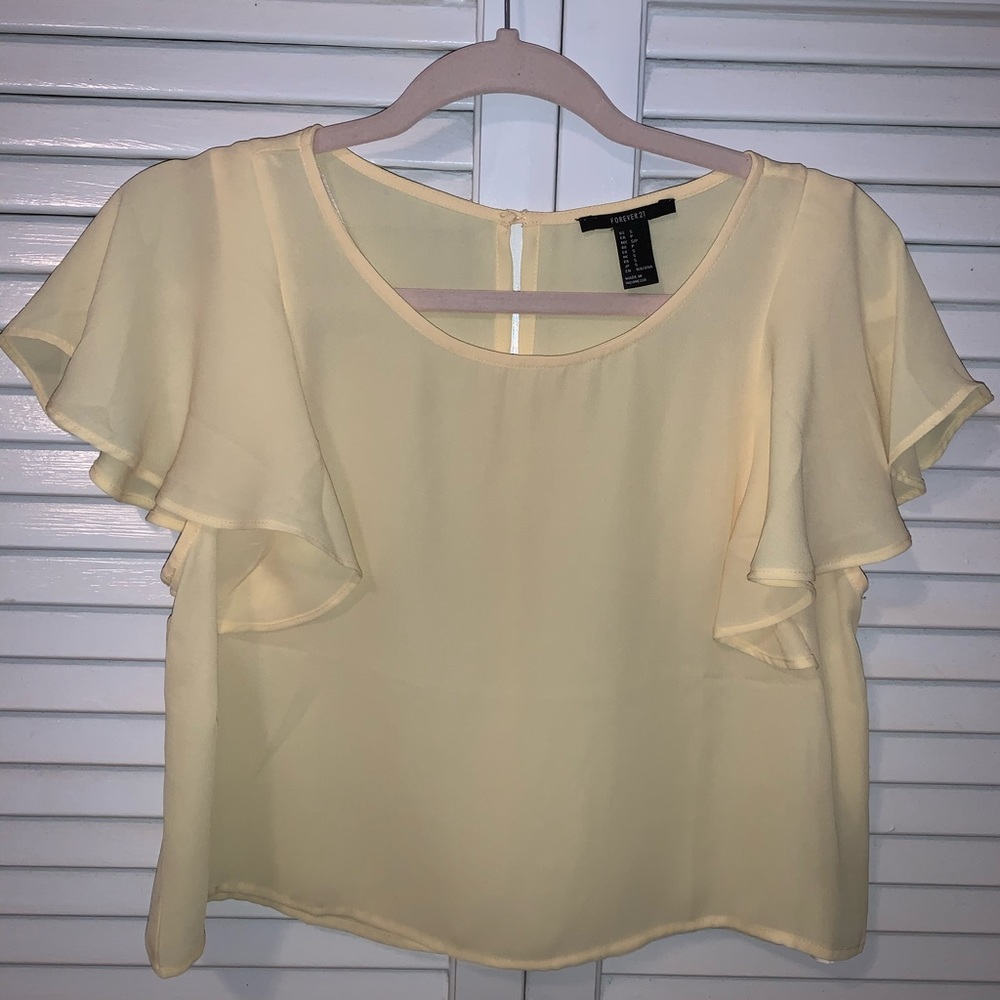 FOREVER 21 Yellow Spring Blouse